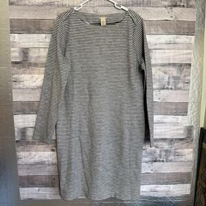 Duluth Trading Women's Ponte Pro Black & Gray Knit Long Sleeve Dress Sz. XL